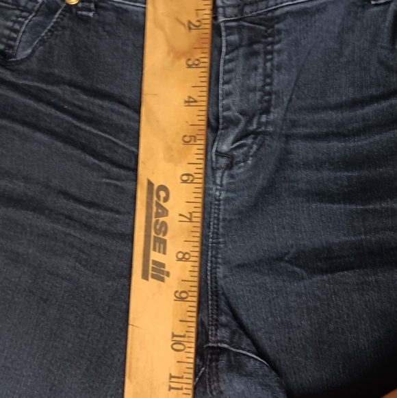 Apt 9 Jeans Skinny Modern Mid Rise Dark Wash Blue Women 14 Reg 5 Pocket Whiskers - Picture 8 of 12